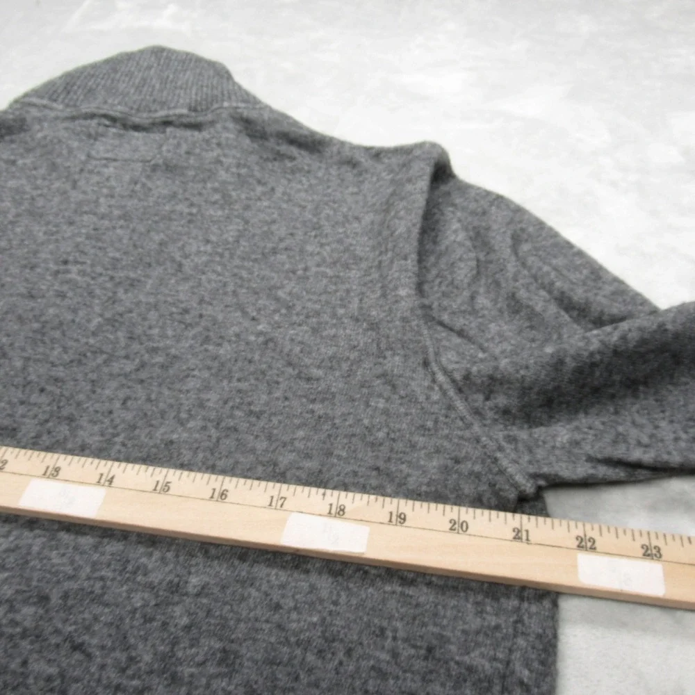 The North Face Wool Sweater Mens Large Gray Blend Quarter Zip Soft Warm VTG Rare
